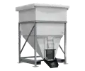 Side discharge bin